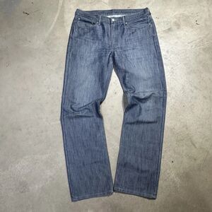 Levi's 514 Straight Fit Mens 36 x 34 Jeans Blue Sheen Denim New